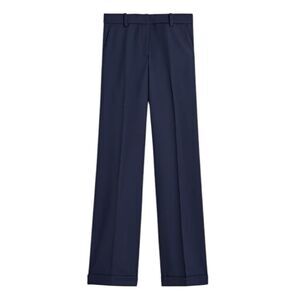 J. Crew Women's Navy Wide-Leg Trousers